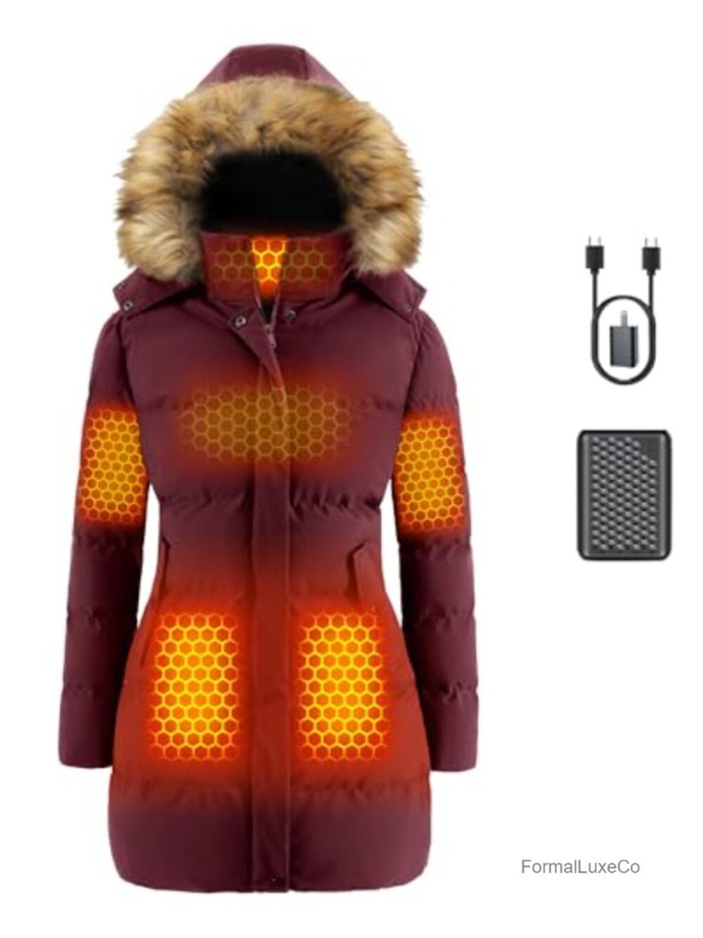 Heated Jacket 12V 18400mAh Graphene Fast Charge Winter